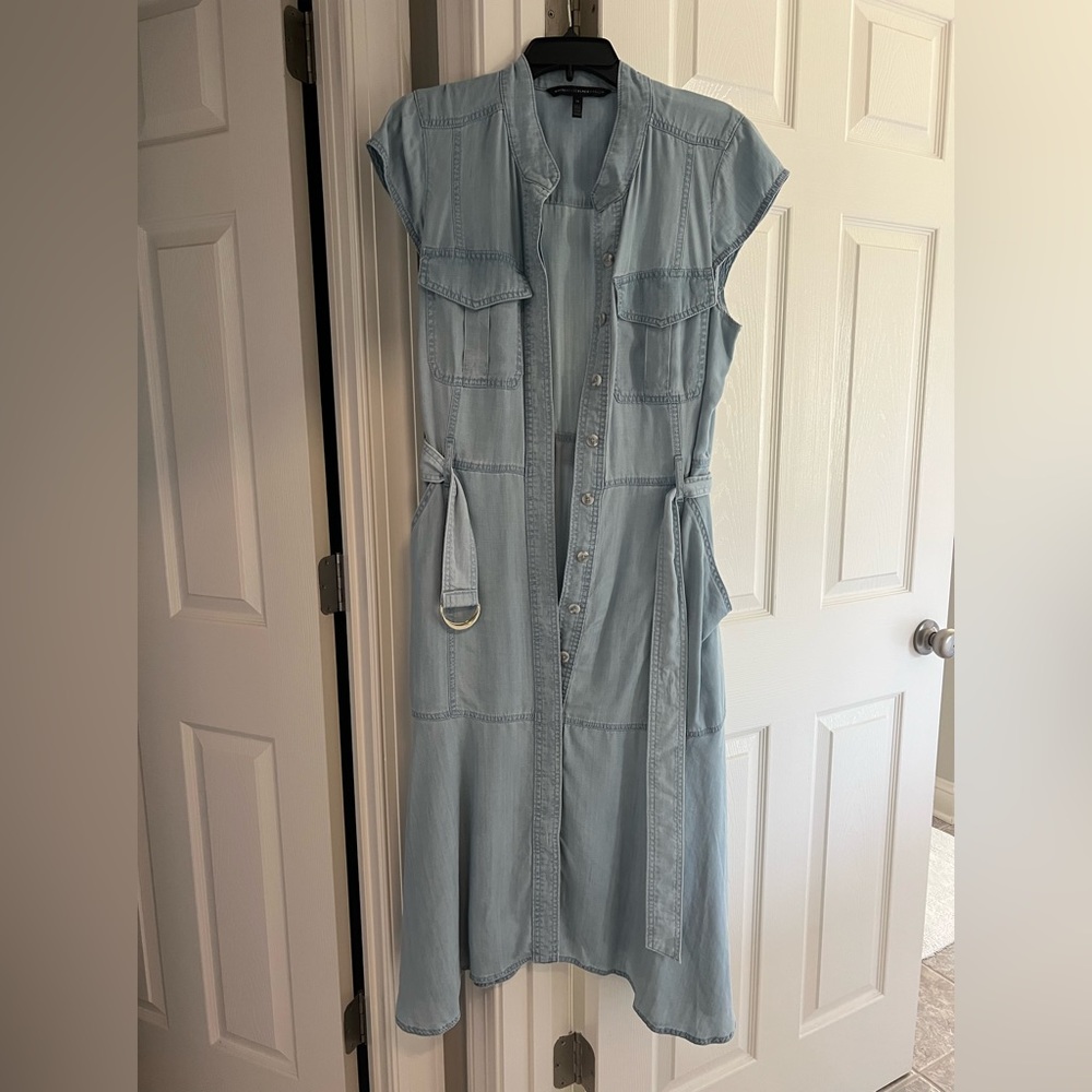 White House Black Market women’s denim dress. Size 14. Runs small.